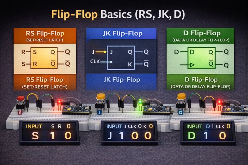 Flip-Flop Temelleri (RS, JK, D)